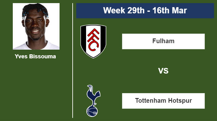 FANTASY PREMIER LEAGUE. Yves Bissouma  statistics before playing vs Fulham on Saturday 16th of March for the 29th week.